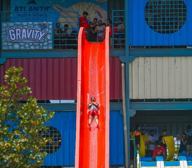 Gravity slide at Atlantic Water World, Kalindi Kunj.